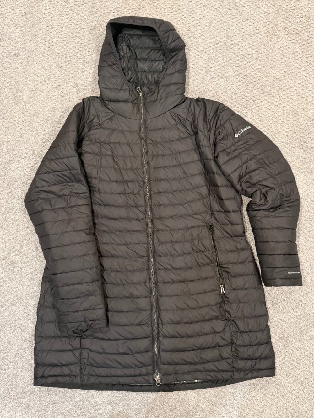 Columbia White Out Mid Omni-Heat Hooded Puffer Coat XXL